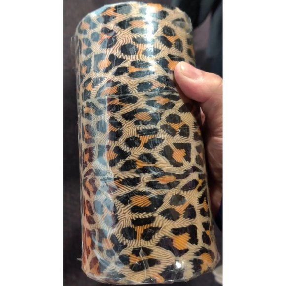 Leopard SWAZI CANDLE Handmade In Africa Decorative 3.5x7” Pillar Candle NOS - Picture 8 of 12